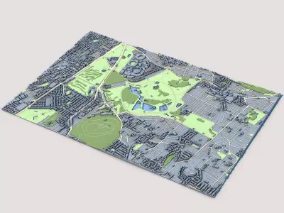 Centennial Park Suburb in Australia 3D model