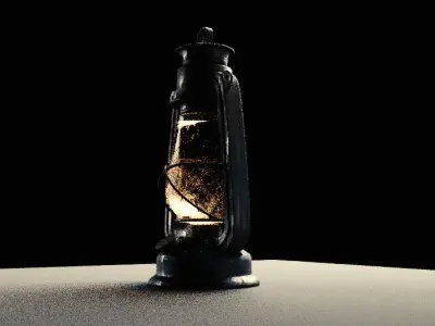 Kerosene lamp 3D model
