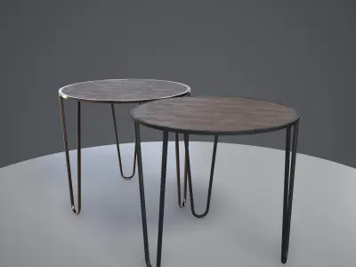 Coffee Table ar vr optimized Low-poly 3D model