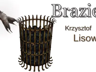 Brazier fired with coke or coal 3D model