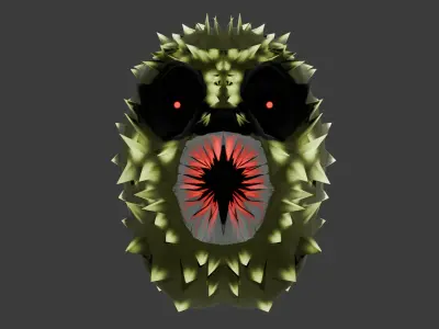 prickly Low-poly 3D model