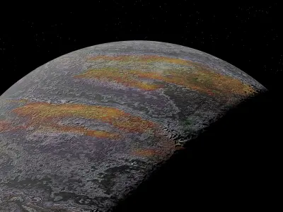 alien moon 006 Low-poly 3D model