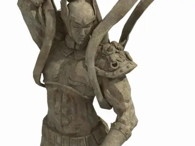 Mountain Sculpture - Stone Statue 06 3D model