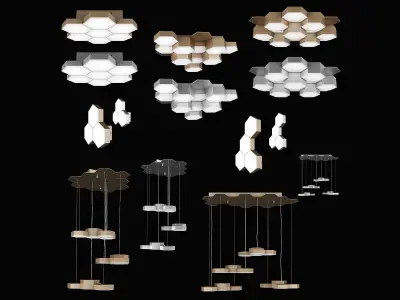 750 Favo Lightstar Collection of LED Lamps 3D Model Pack