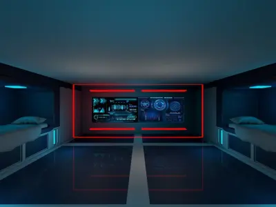 Sci Fi Bedroom 3D model purchase
