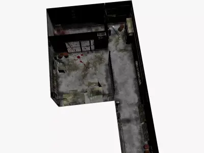 Old Prison Cell 1 Low-poly 3D model