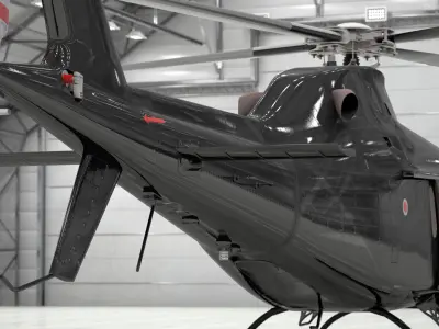  Civil Utility Helicopter Black 