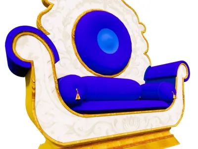 indian chair decorative 3D model