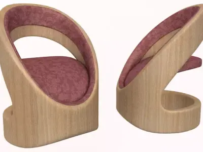 modern Tube Chair collection 2 3D model