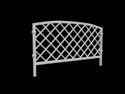 lawn fence Low-poly 3D model