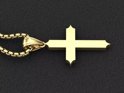 Cross Light Gold 3CP062 3DM STL 3D model
