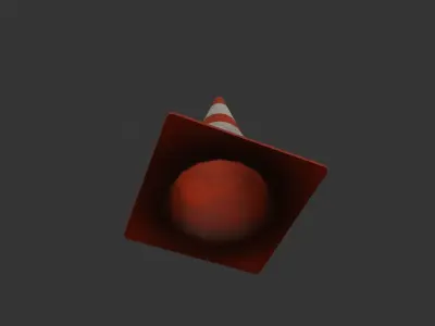 Street Cone PBR 4K  Low-poly 3D model