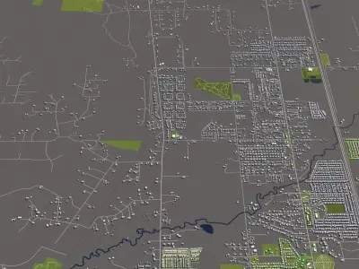 Helena Montana USA 50x50km 3D model