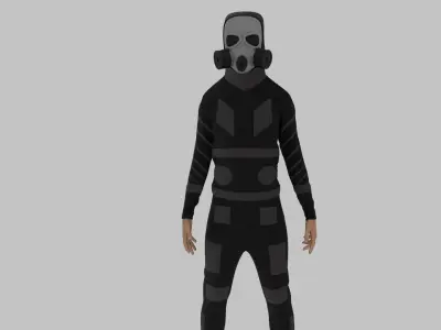 Sici-fi Soldier Low-poly 3D model