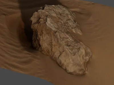 Rock09 rock in desert 3D model