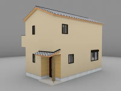 House model for background 30 Low-poly 3D model