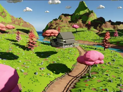 House In Mountains 3D model