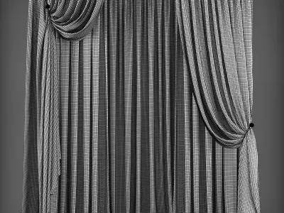 Curtain 3D model 332 Low-poly 3D model