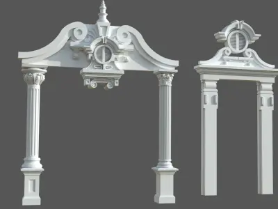 Door Window Decor set 3D model