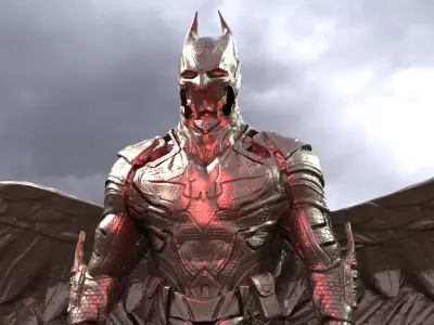 Batman Evil Helmet version 4 3D model