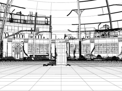 Suzume Scene - Realistic Abandoned Building Project 3D model