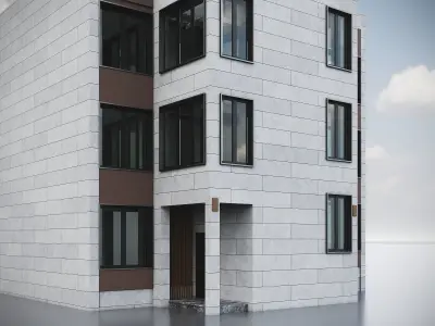 Modern Residential Building 017 3D model