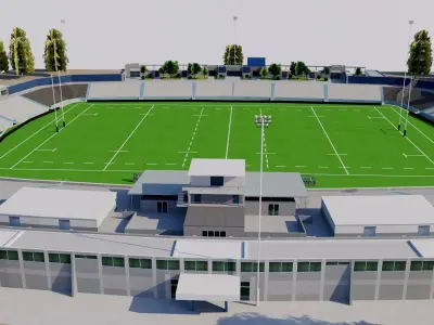 Estadio Charrua - Montevideo - Uruguay 3D model