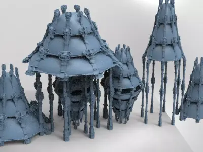 Ancient Crete Ocean Dome full collection  Low-poly 3D model