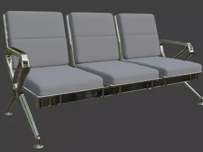 Airport Waiting Bench 3D model