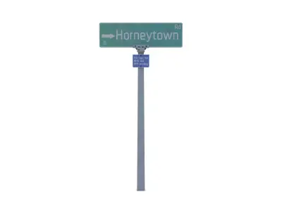 Street Sign 17 Low-poly 3D model