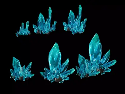 Heterogeneous crystal combination 01 3D model