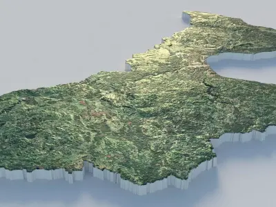 Latvia Latvija Terrain Country 3D model