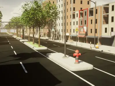 Urban Cityscape Pack  low-poly 3d model Low-poly 3D model