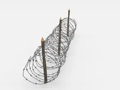 Barb Wire Obstacle 3D model