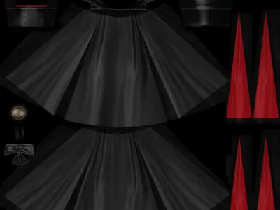 Rockabilly Dress Low-poly 3D model