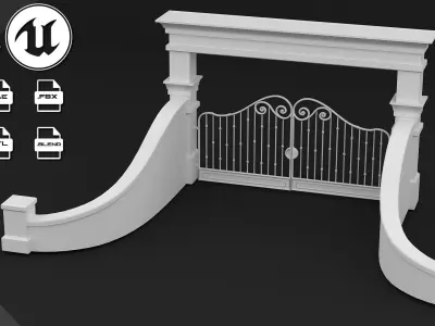 Classic Gate Free 3D model