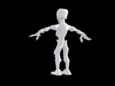 Alien Character Low Poly  Low-poly 3D model