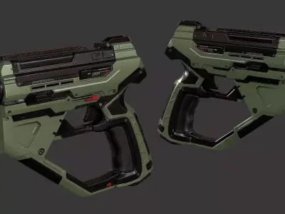 Weapon Low poly  Low-poly 3D model