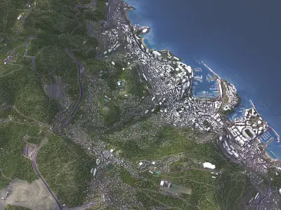 Monaco Low-poly 3D model