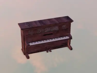 Piano 3D Model  Low-poly 3D model