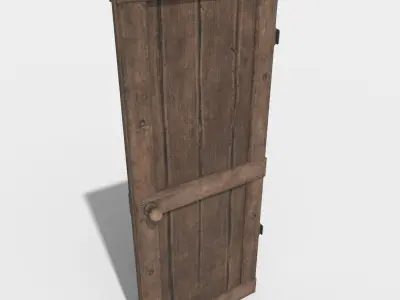 Medieval Door Low-poly 3D model