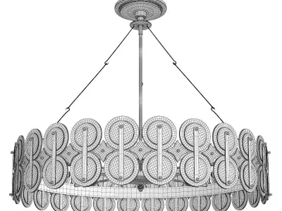 Laura Kirar for Arteriors Rondelle Chandelier Low-poly 3D model