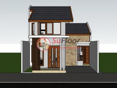 House 7x9m code 459- Sketchup 3D model 3D model 3D model