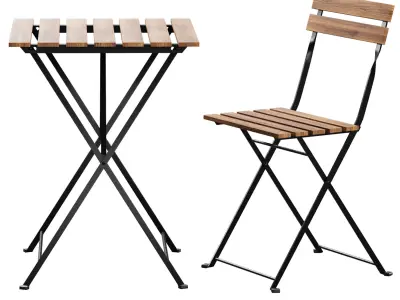 Set of chair and table IKEA TARNO 3D model