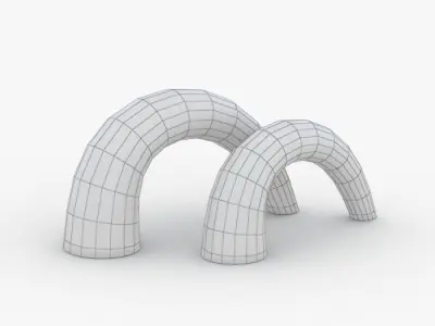 1376 - Table Lamp Low-poly 3D model
