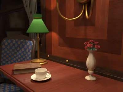 Orient Express Train 3D 3D model