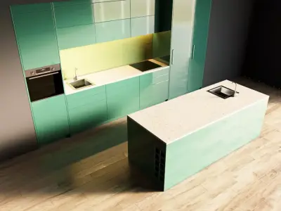 77-Kitchen5 glossy 7 3D model