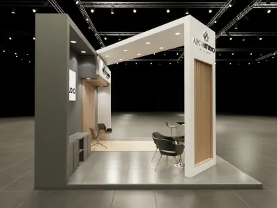 Exhibition booth design 3D model 6m x 5m 3D model