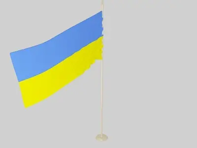 Ukrainian flag 3D model