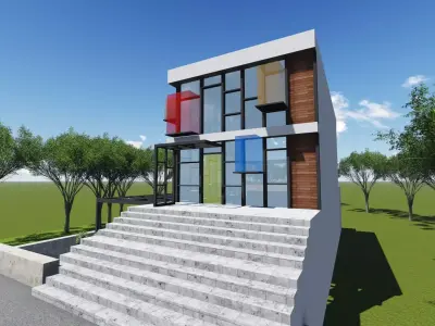 Architectural Design for a Modern Kindergarten Project 3D model
